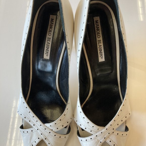 Manolo Blahnik white heel (39.5) - Picture 5 of 9